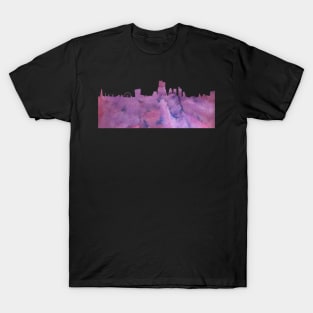 London Skyline Pink Watercolor T-Shirt